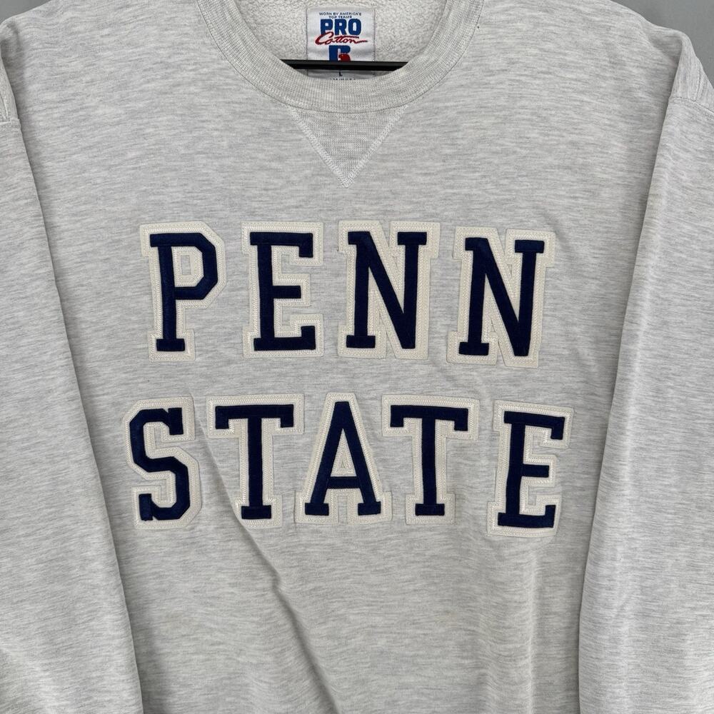 Vintage Russell Penn State Nittany Lions L Crewneck Sweatshirt Embroidered PSU - Picture 2 of 10